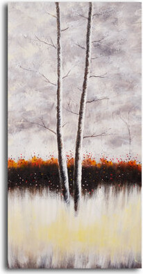 My Art Outlet 'Snow and Earth' Painting Print on Wrapped Canvas