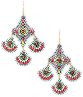Thumbnail for your product : Miguel Ases Purple & Turquoise Drop Earrings