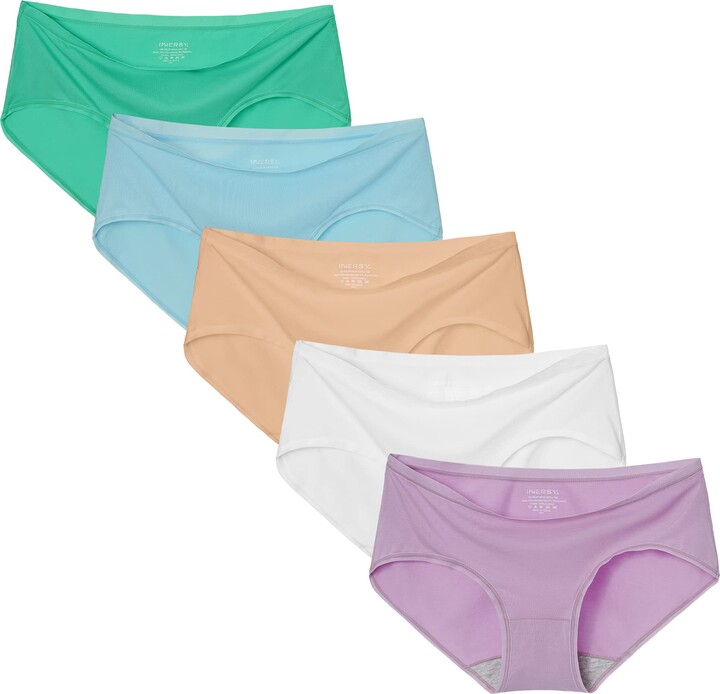 INNERSY Microfibre Knickers for Women Modal Hipster Panties Low