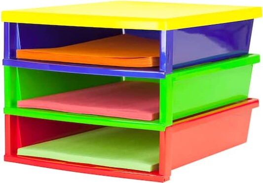 Storex Quick Stack Construction Paper Organizer