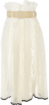 Thumbnail for your product : Toga Pleated organza midi skirt