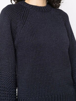 Thumbnail for your product : Chloé Crewneck Chunky Knit Puffer Sweater