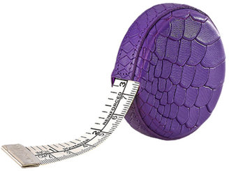 Graphic Image Tape Measure in Embossed Python Leather