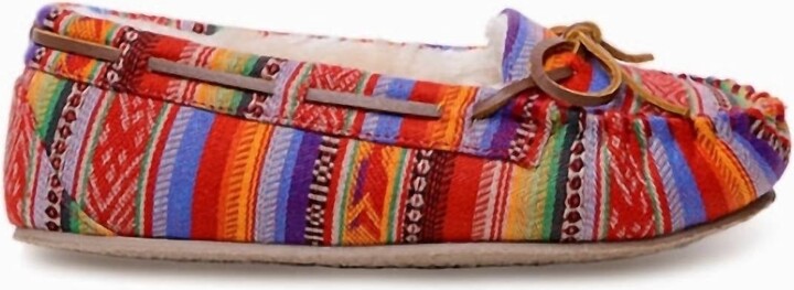 Minnetonka Women's Cally Moccasin In Frisco Stripe