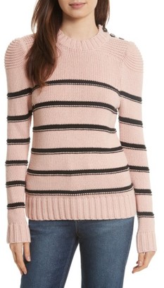 Rebecca Taylor Women's La Vie Stripe Cotton & Merino Wool Sweater