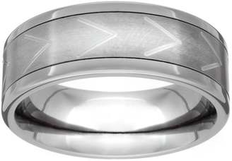 GETi Titanium Brushed Chevron 7mm Wedding Ring
