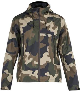 The Upside All Weather Waterproof Hooded Camo Print Jacket - Mens - Khaki Multi