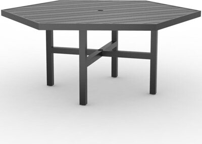 Woodard Hexagonal Dining Umbrella Table