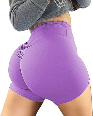 Women Seamless Booty Shorts Butt Lifting Yoga Workout High Waist Tie Dye  Tummy Gym Smile Contour Biker Cycling Shorts (Black,XL) at  Women's  Clothing store