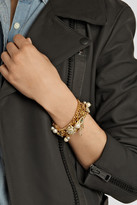 Thumbnail for your product : Lulu Frost Bord La Mer gold-plated brass, crystal and freshwater pearl bracelet