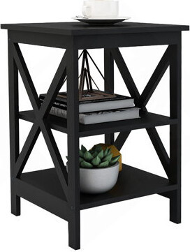 Oxford small side table black-MDF material legs