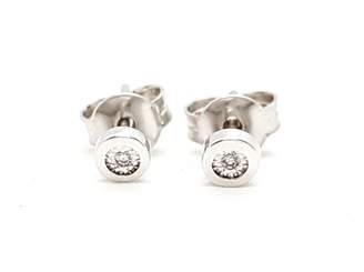 Non Signé / Unsigned Non Signe / Unsigned Puces en diamants Silver White gold Earrings
