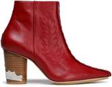 Thumbnail for your product : Toga Pulla Studded Embroidered Leather Ankle Boots