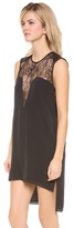 Thumbnail for your product : Mason by Michelle Mason Leather & Lace Shift Dress