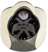 Thumbnail for your product : MCL by Matthew Campbell Laurenza Multicolor Sapphire & Amethyst Floral Ring
