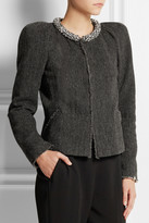 Thumbnail for your product : Isabel Marant Huntley embellished herringbone-tweed jacket