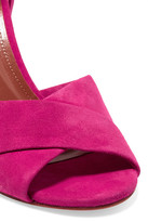 Thumbnail for your product : Aquazzura Tarmid Suede Wedge Sandals - Fuchsia
