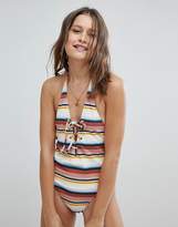 Thumbnail for your product : Billabong Lace Up Stripe Swimsuit