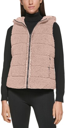 Calvin Klein Quilted Sherpa Fleece Vest - ShopStyle Women's Fashion