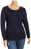 Thumbnail for your product : Old Navy Women's Plus Ruched-Side Waffle-Knit Tees