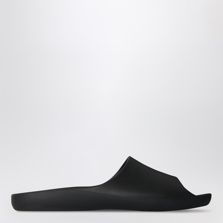 The Row Black Ama rubber slide sandal