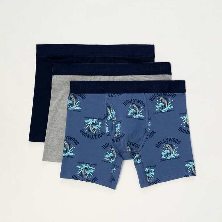 Buy Lucky Brand Men's Cotton Boxer Briefs Underwear with