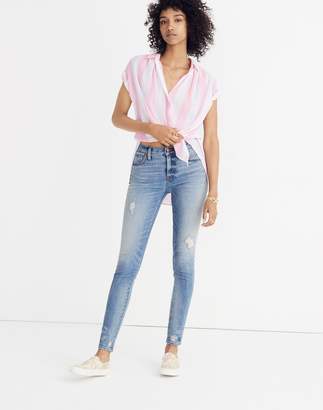 Madewell Tall 9" High-Rise Skinny Jeans: Destructed-Hem Edition