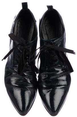 CNC Costume National C'N'C Patent Leather Pointed-Toe Oxfords