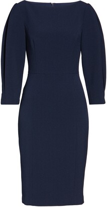 Eliza J Pleated Sleeve Sheath Dress - ShopStyle