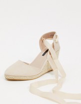 miss selfridge espadrille flatform sandals in gold