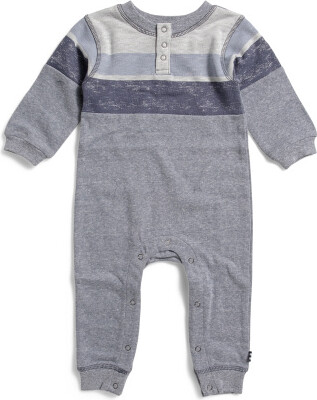 TJMAXX Newborn Boys Color Blocked Striped Coveralls, Cotton/Polyester