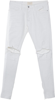Fear Of God Fourth Collection White Distressed Denim Selvedge
