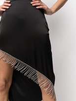 Thumbnail for your product : David Koma Asymmetric High-Waist Fringed Skirt