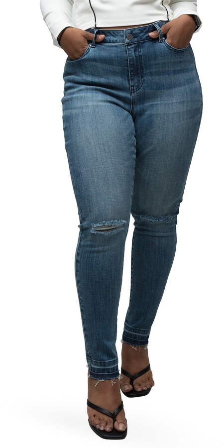 Damen Plus Size Destroyed Jeans 8361 Ital-design