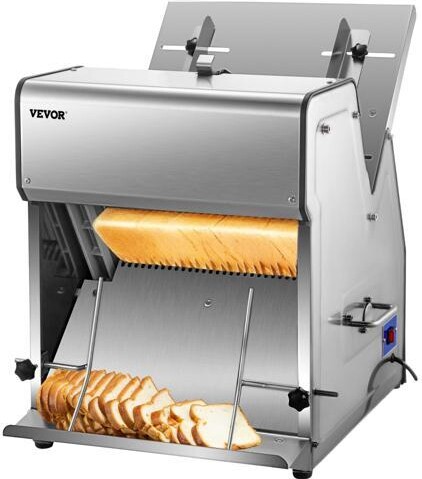 VEVOR Commercial Toast Bread Slicer Electric Bread Cutting Machine 1/2' Slices