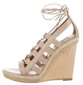 Thumbnail for your product : Aquazzura Leather Amazon Wedges w/ Tags