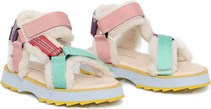 Emu Shearling Flat Sandals