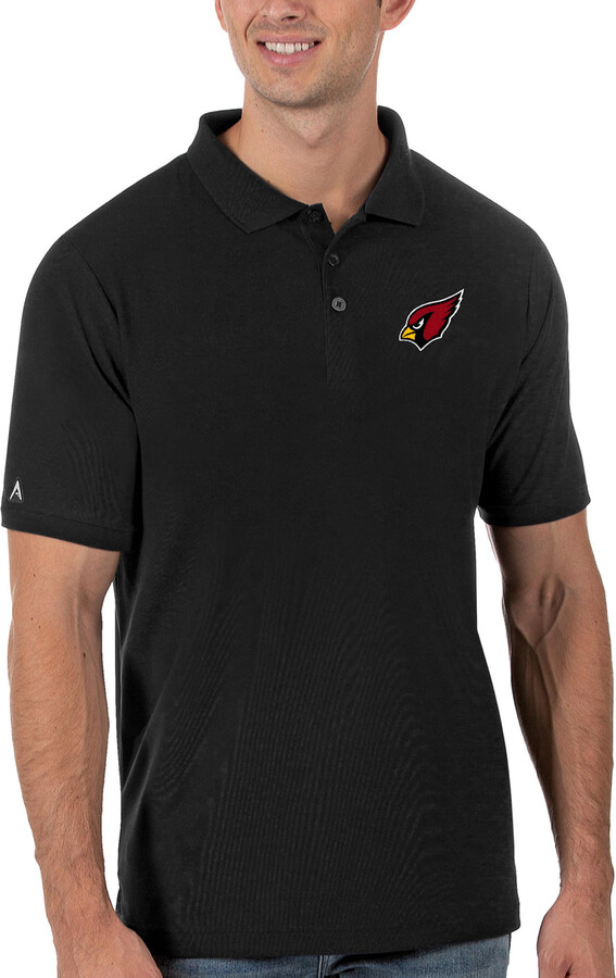 Men's Antigua Black Arizona Cardinals Legacy Pique Polo