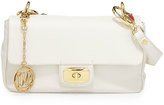 Thumbnail for your product : Love Moschino Saffiano Owl-Handle Faux-Leather Shoulder Bag, White