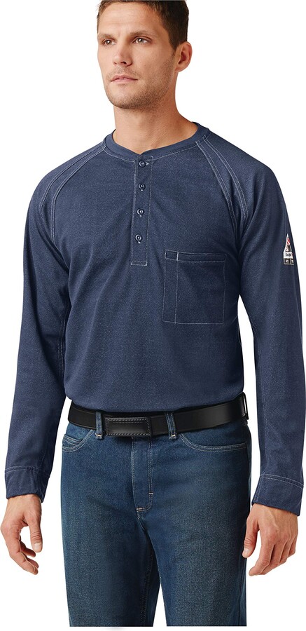 bulwark iq long sleeve henley
