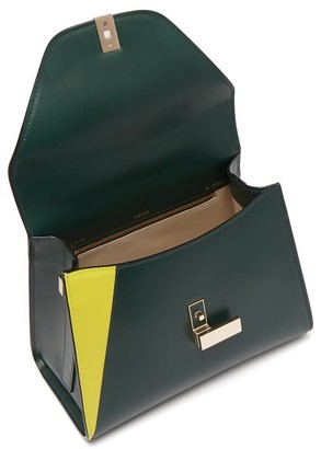 Valextra Iside Medium Leather Bag - Dark Green