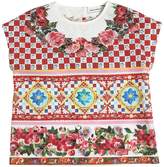 Thumbnail for your product : Dolce & Gabbana Mambo Print Cotton Poplin Top