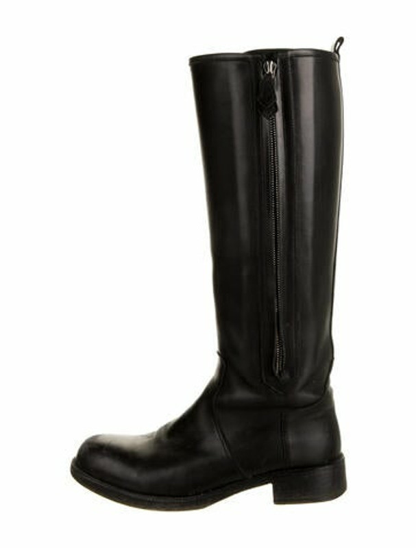 Hermes Riding Leather Riding Boots Black ShopStyle