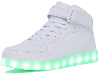 APTESOL Kids Boy Girl's Boots High Top LED Sneakers Light Up Flashing Shoes (Toddler/Little Kid/Big Kid) (,34)
