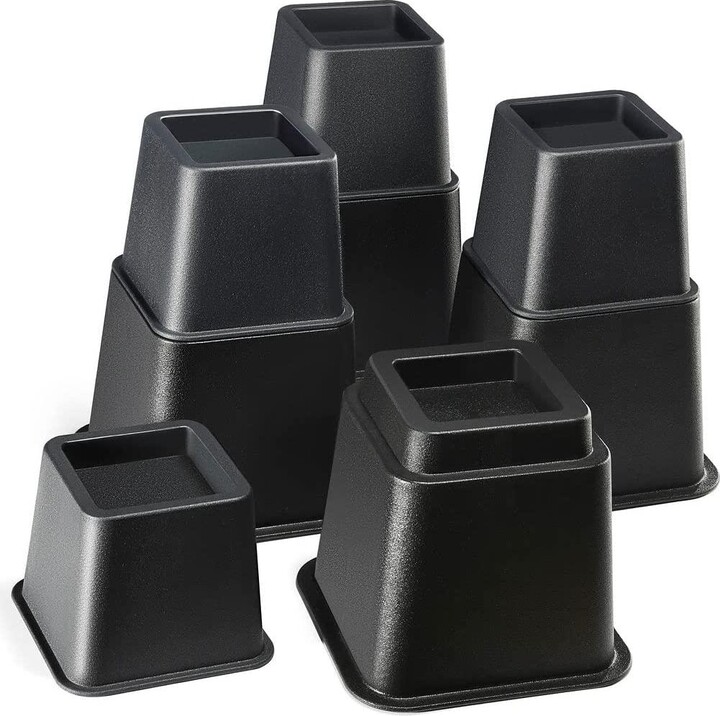 Homeitusa Adjustable Stackable Bed Frame Risers for Elevation & Under ...