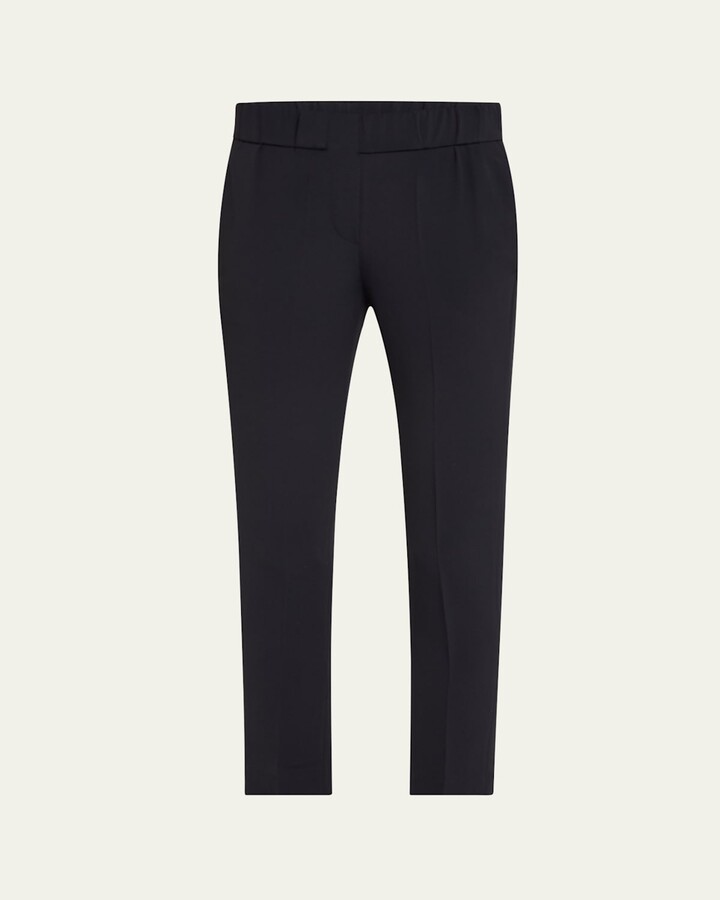 Brunello Cucinelli Pull-On Silk Crepe Pants