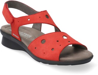 red mephisto sandals