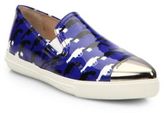 Thumbnail for your product : Miu Miu Printed Patent Leather Skate Shoes