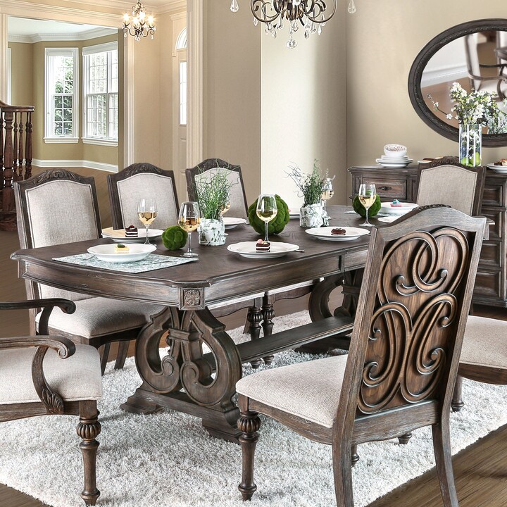 The Gray Barn Cornerways Rustic Brown 96inch Expandable Dining Table