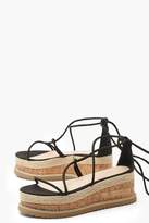 Thumbnail for your product : boohoo Skinny Strap Flatform Sandals